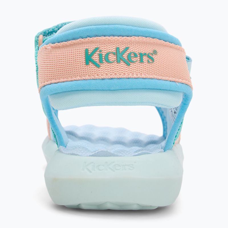 Kickers Kickjune kék/korallrózsaszín/zöld gyermek szandálok 6