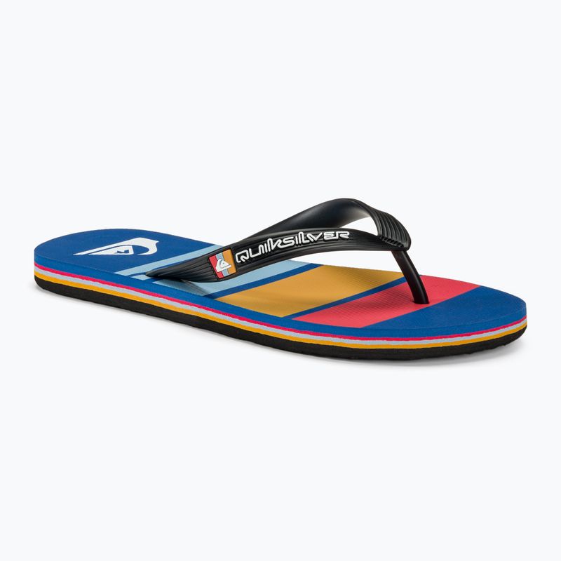 Quiksilver Molokai Stripe black/red/blue férfi flip-flop papucs