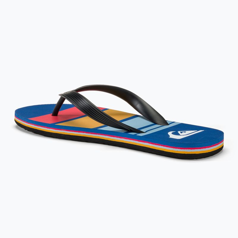 Quiksilver Molokai Stripe black/red/blue férfi flip-flop papucs 3