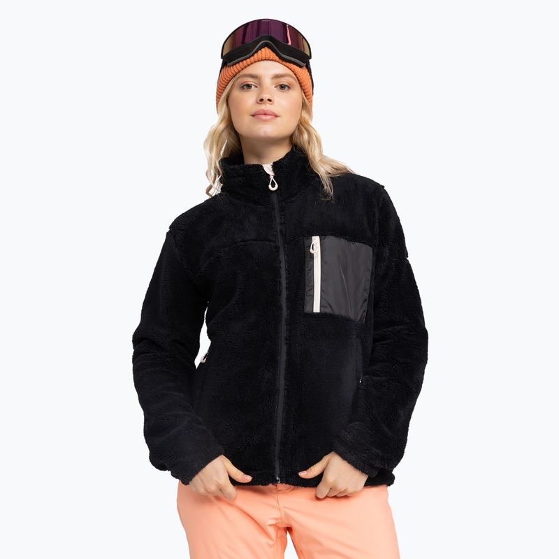 Női ROXY Alabama Full Zip Solid pulóver igaz fekete