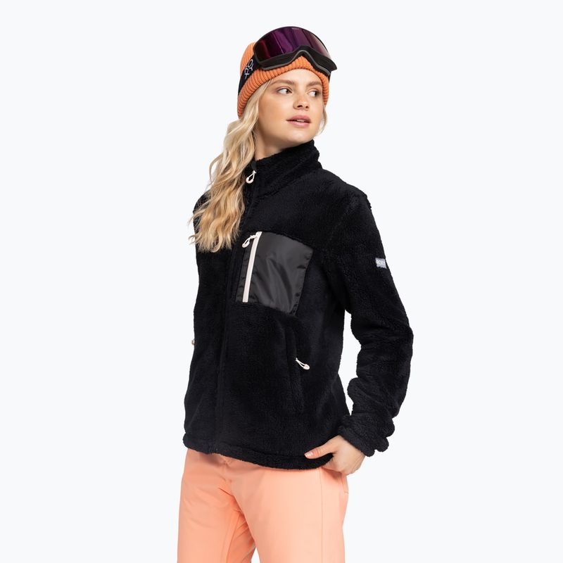 Női ROXY Alabama Full Zip Solid pulóver igaz fekete 4