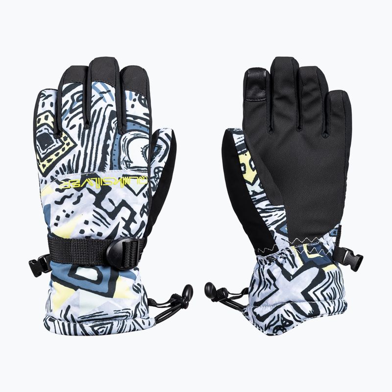 Gyerek snowboard kesztyű Quiksilver Mission heritage scribble black