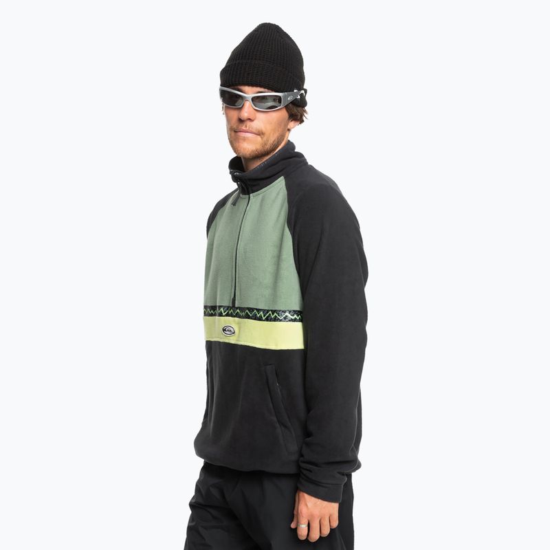 Quiksilver Champagne Powder Fleece férfi snowboard pulóver igaz fekete 4