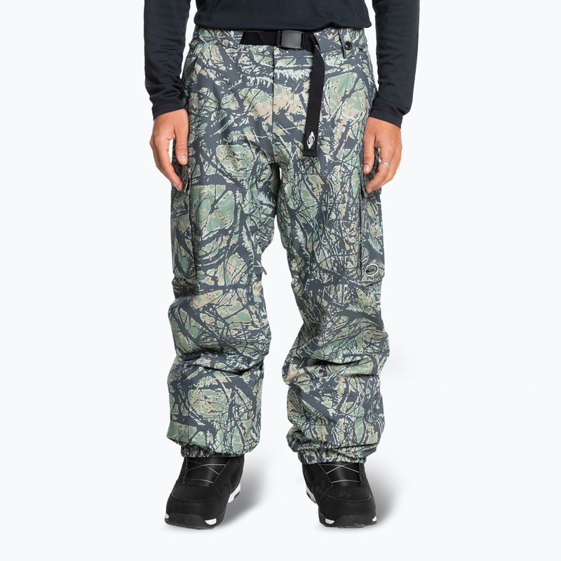 Férfi snowboard nadrág Quiksilver Snow Down Cargo woodland abstract sea spray