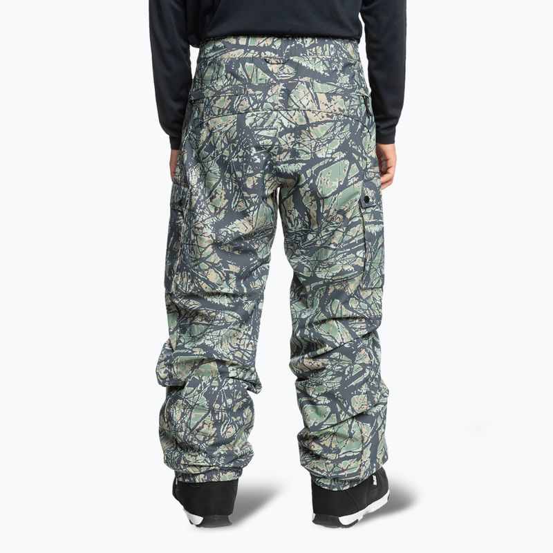 Férfi snowboard nadrág Quiksilver Snow Down Cargo woodland abstract sea spray 3
