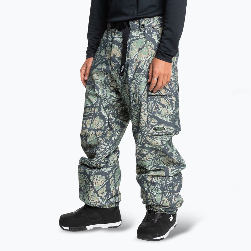 Férfi snowboard nadrág Quiksilver Snow Down Cargo woodland abstract sea spray 4