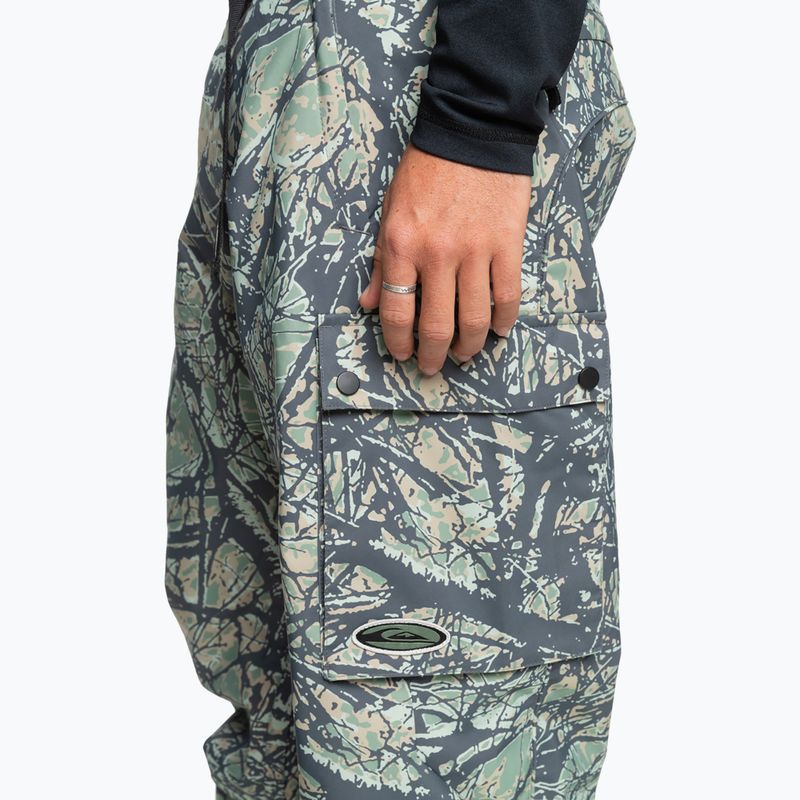 Férfi snowboard nadrág Quiksilver Snow Down Cargo woodland abstract sea spray 6
