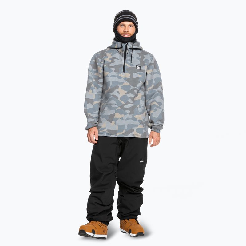 Férfi snowboard pulóver Quiksilver Shredder Hoodie puzzle camo ice flow 2