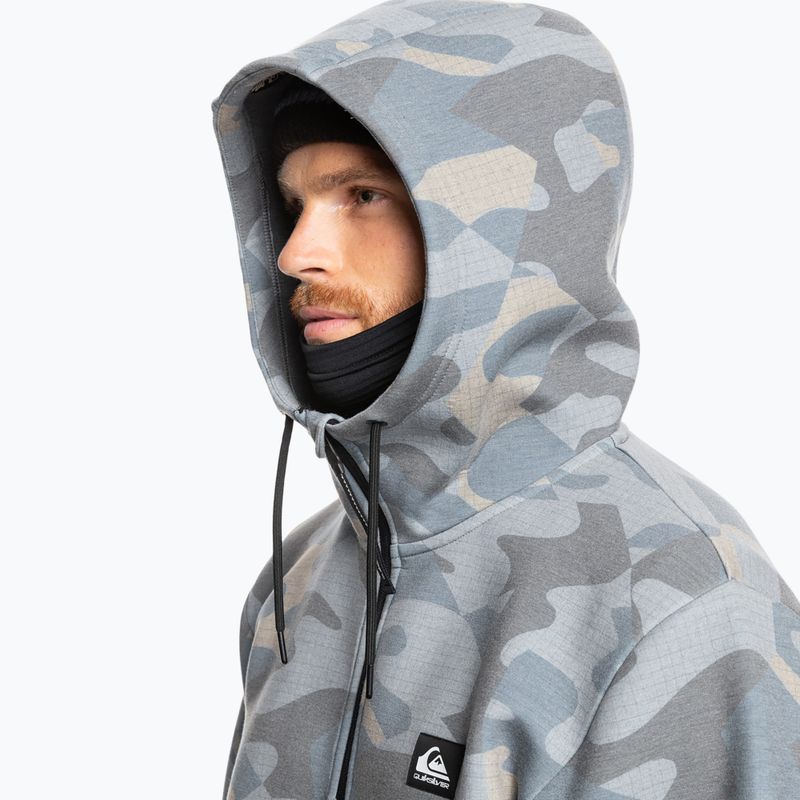 Férfi snowboard pulóver Quiksilver Shredder Hoodie puzzle camo ice flow 6