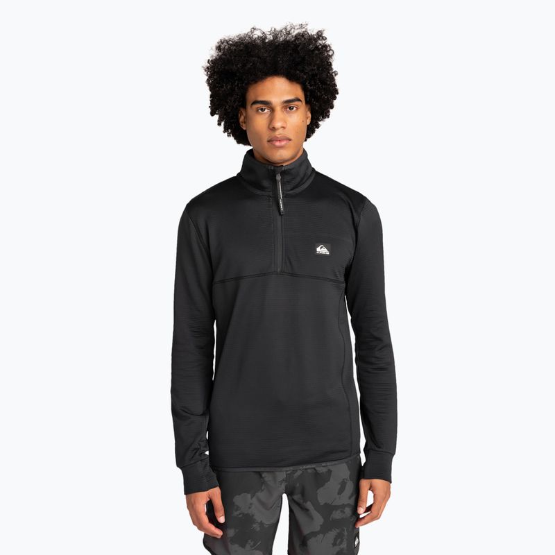 Férfi snowboard pulóver Quiksilver Steep Point Half Zip Fleece true black