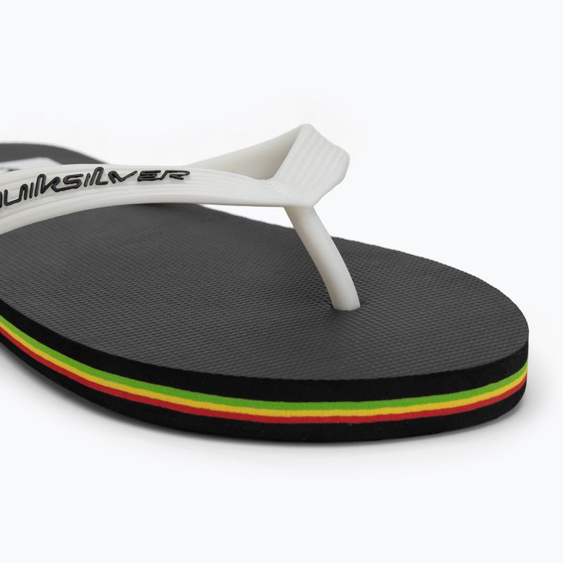 Férfi Quiksilver Molokai fekete rasta flip flopok 7
