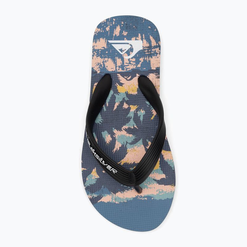 Quiksilver Molokai Art 25 Ifjúsági flip flop tüzes koronakék trópusi kék tropicamo 5
