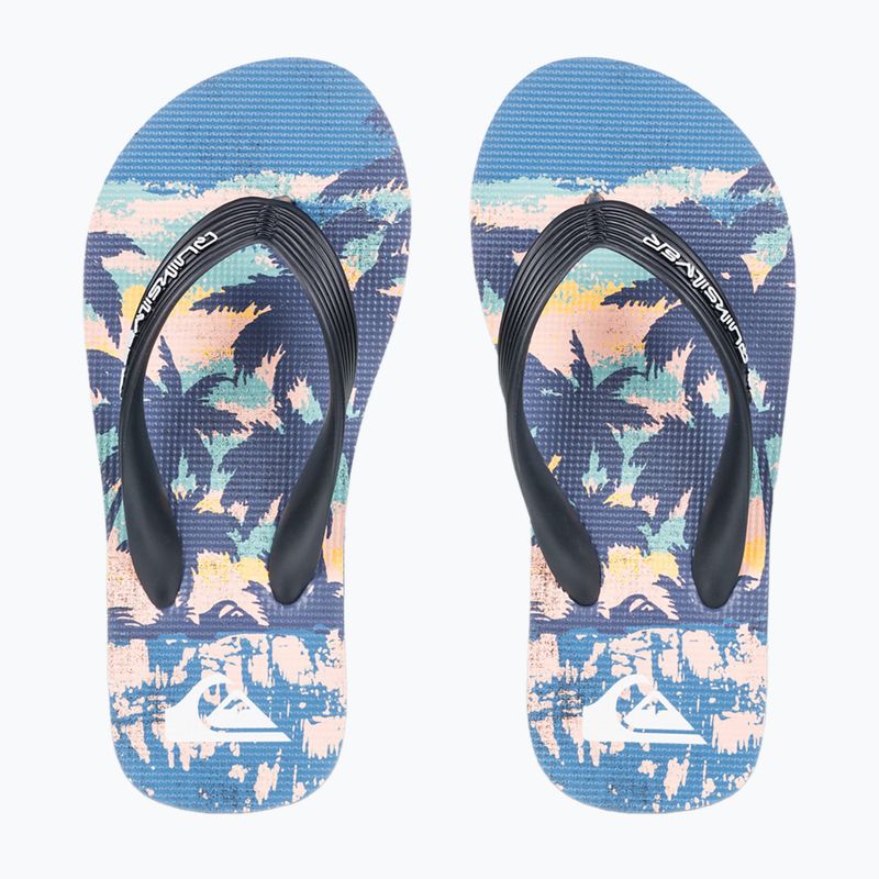 Quiksilver Molokai Art 25 Ifjúsági flip flop tüzes koronakék trópusi kék tropicamo 2