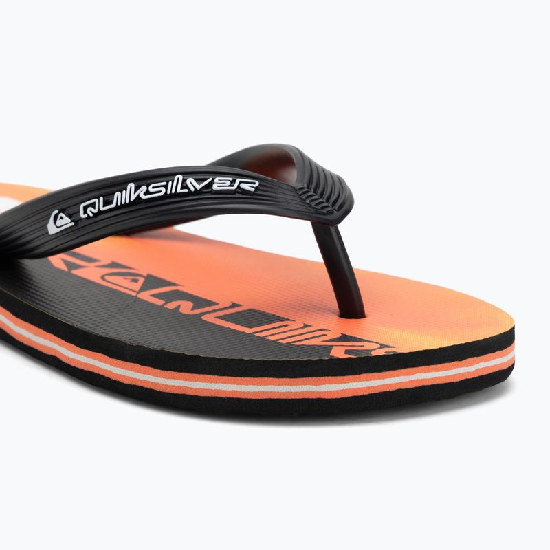 Quiksilver Molokai Art 25 Ifjúsági tüzes korall wordblock flip flopok 7