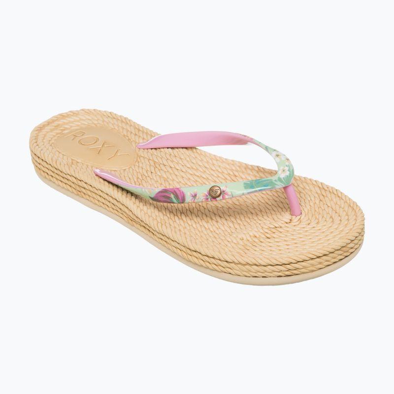 ROXY South Beach III zöld/rózsaszín női flip flopok