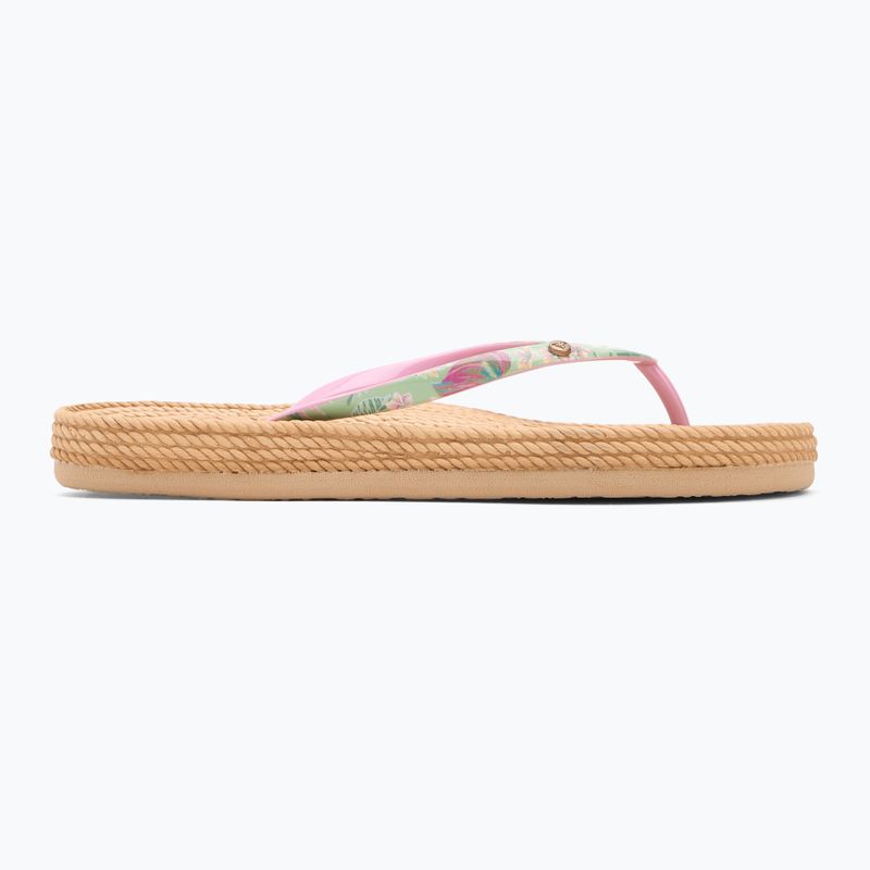 ROXY South Beach III zöld/rózsaszín női flip flopok 2