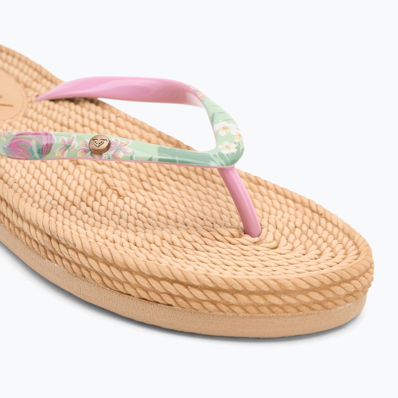 ROXY South Beach III zöld/rózsaszín női flip flopok 7