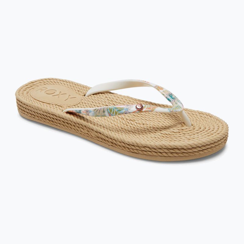 Női ROXY South Beach III fekete nyomtatott flip flopok