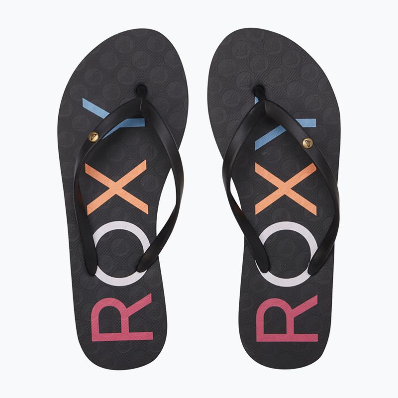 ROXY Sandy III női flip flop fehér/szivárványos monogrammal 2