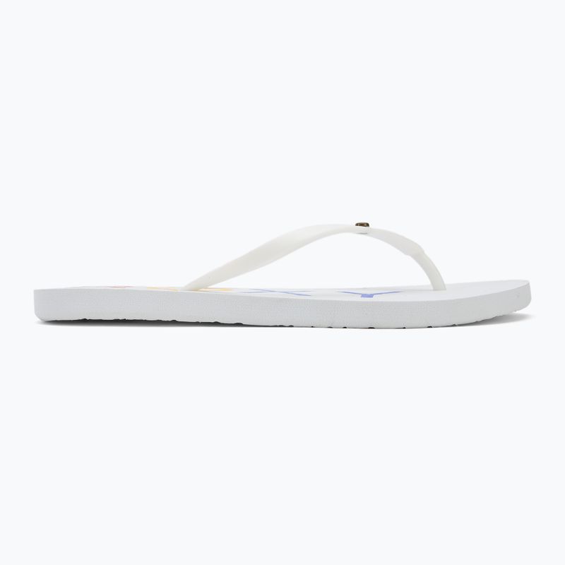 ROXY Sandy III női flip flop fehér/szivárványos monogrammal 2