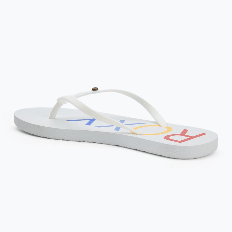 ROXY Sandy III női flip flop fehér/szivárványos monogrammal 3
