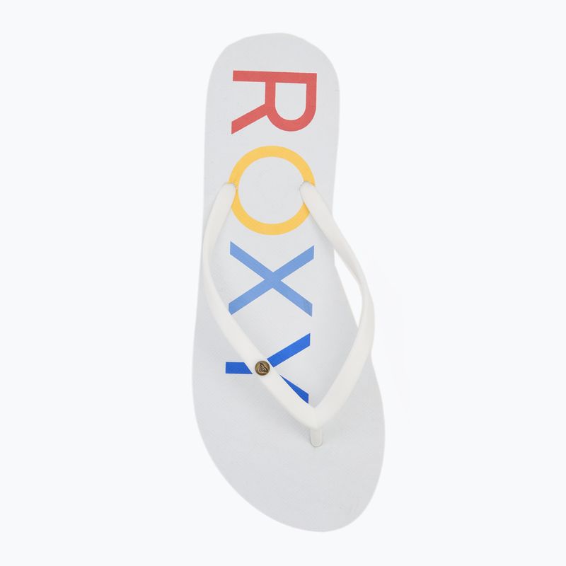 ROXY Sandy III női flip flop fehér/szivárványos monogrammal 5
