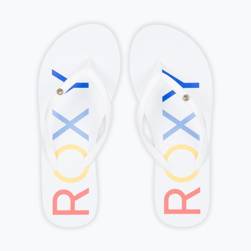 ROXY Sandy III női flip flop fehér/szivárványos monogrammal 11
