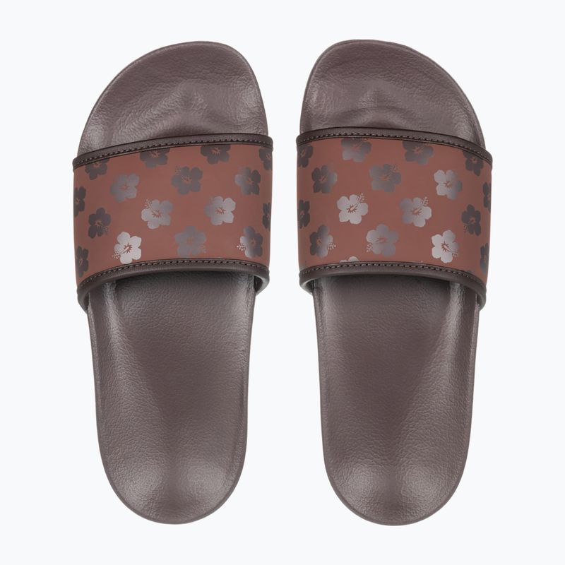 Női ROXY Slippy IV barna kombinált flip-flopok 2