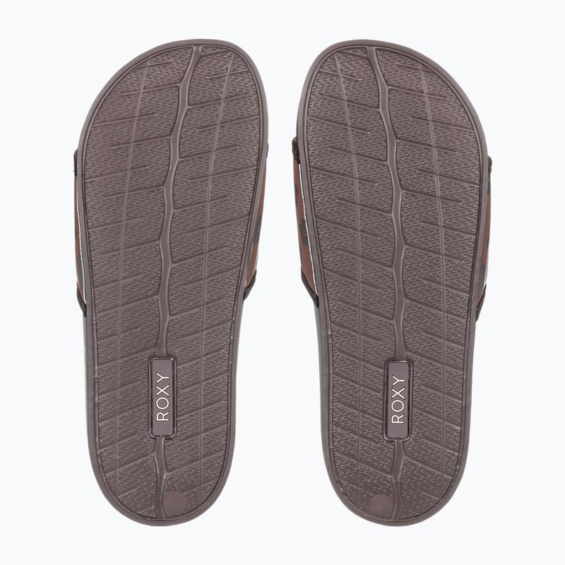Női ROXY Slippy IV barna kombinált flip-flopok 3