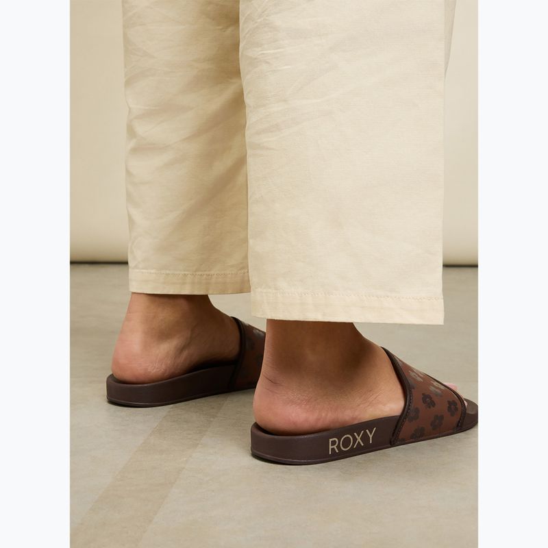 Női ROXY Slippy IV barna kombinált flip-flopok 6