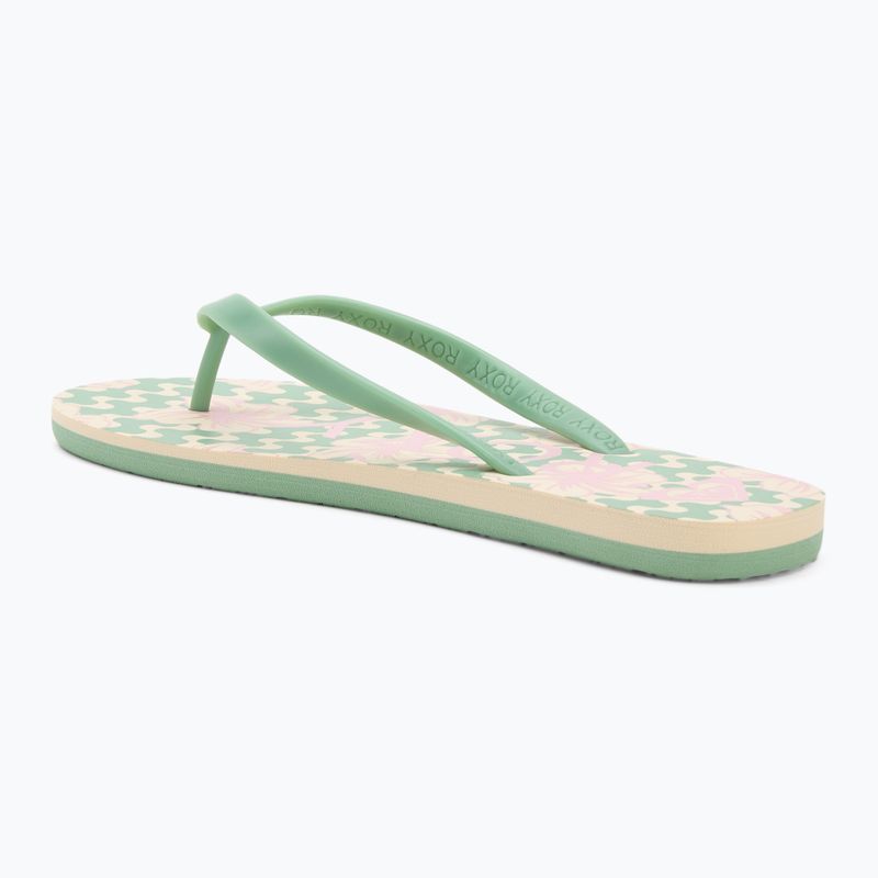 ROXY Tahiti VII zöld/rózsaszín női flip flopok 3