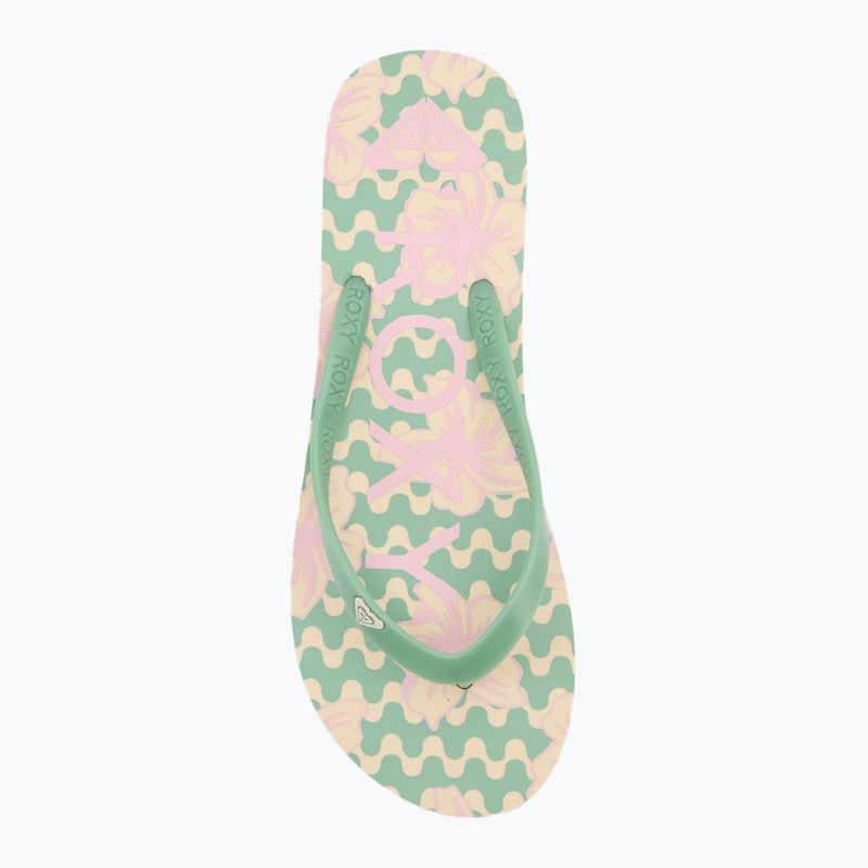 ROXY Tahiti VII zöld/rózsaszín női flip flopok 5
