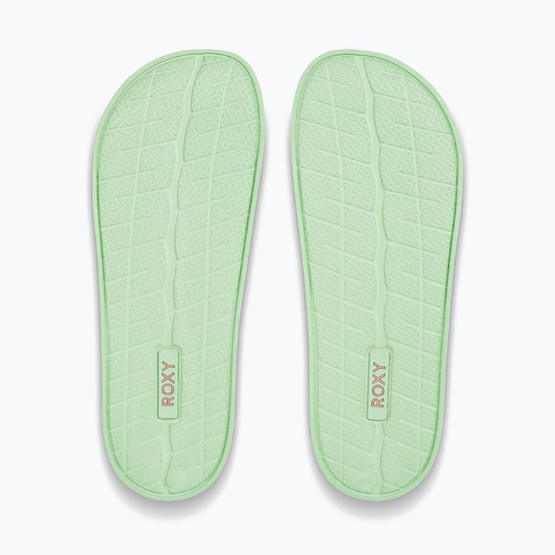 Női ROXY Slippy II zöld csíkos flip-flopok 3