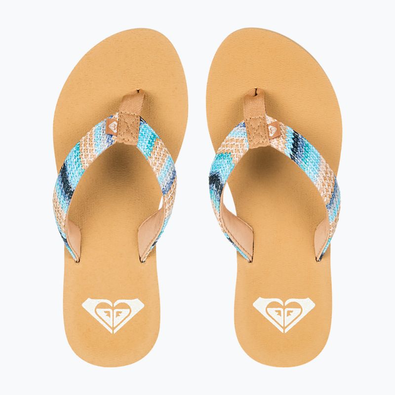 Női ROXY Porto Raffia II kék mélységű flip flopok 2