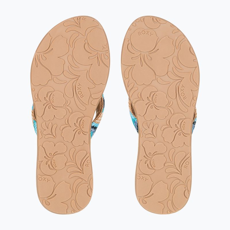 Női ROXY Porto Raffia II kék mélységű flip flopok 3