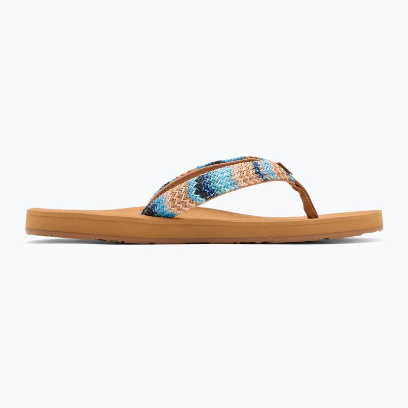 Női ROXY Porto Raffia II kék mélységű flip flopok 2