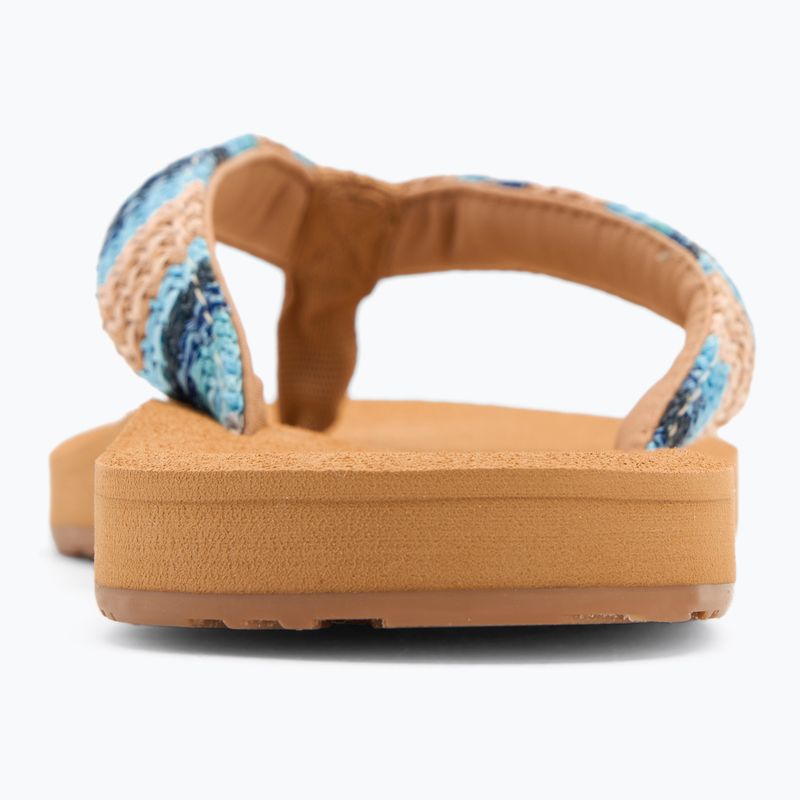 Női ROXY Porto Raffia II kék mélységű flip flopok 6