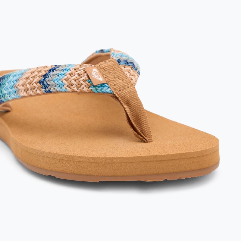 Női ROXY Porto Raffia II kék mélységű flip flopok 7
