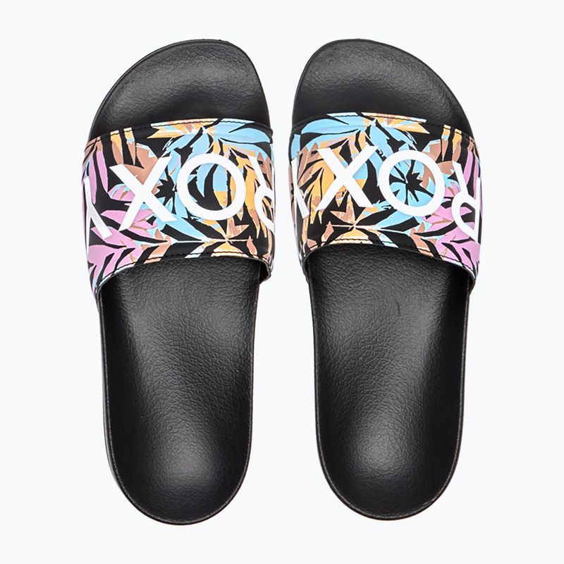 Női ROXY Slippy II flip-flopok fekete multi camo 2