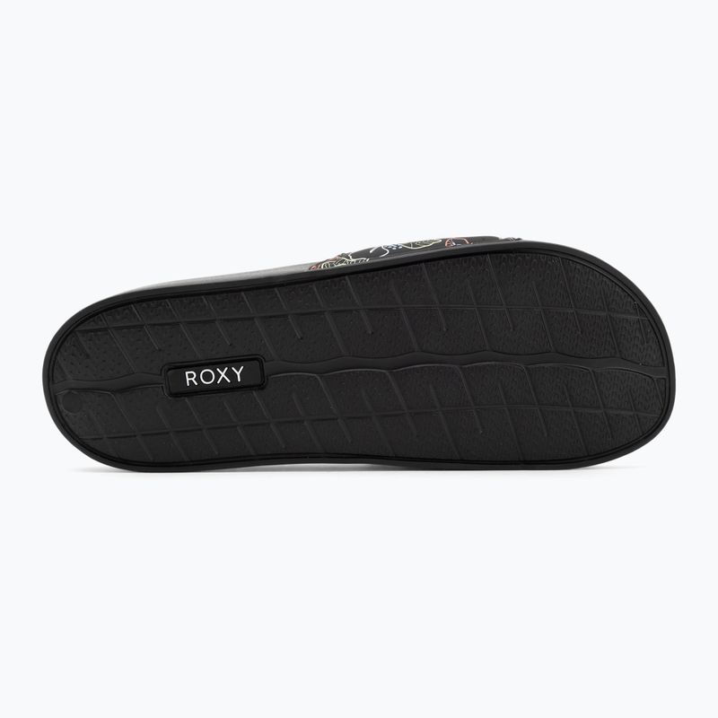 Női ROXY Slippy II flip-flopok fekete multi camo 4