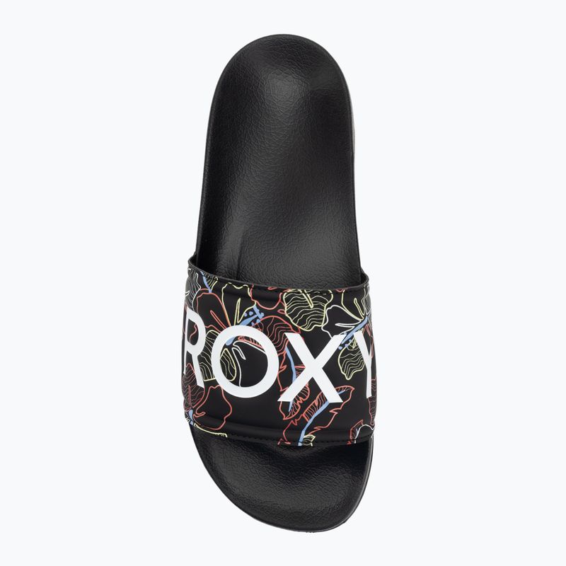 Női ROXY Slippy II flip-flopok fekete multi camo 5