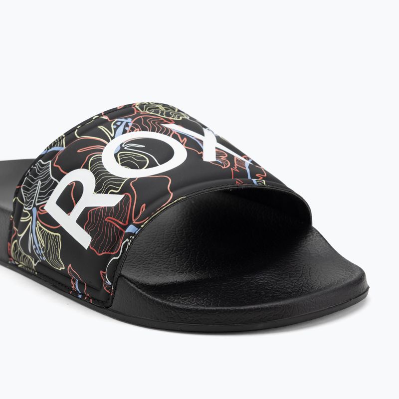 Női ROXY Slippy II flip-flopok fekete multi camo 7