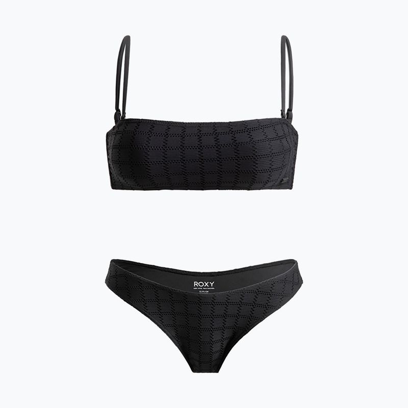 Női kétrészes fürdőruha ROXY Bandeau Cheeky antracit