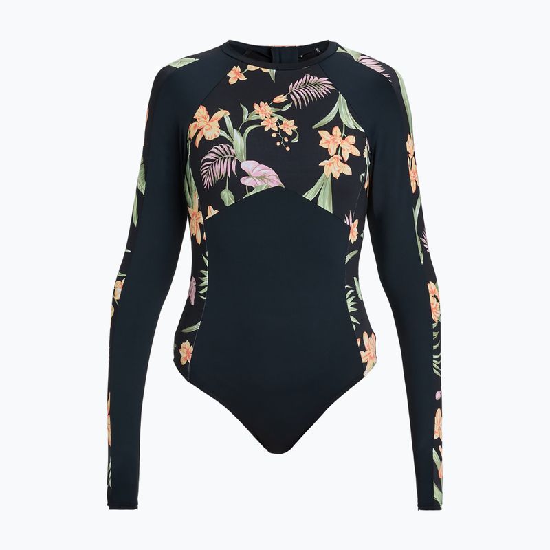 Női egyrészes fürdőruha ROXY Fashion antracit island escape
