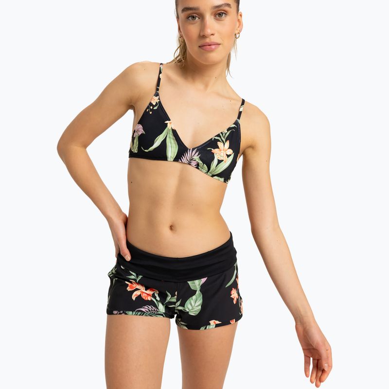 Női úszónadrág ROXY Endless Summer antracit sziget menekülés 2