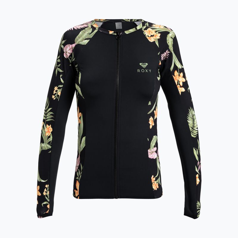 Női úszás hosszú ujjú ROXY Zip Lycra antracit sziget menekülés 4