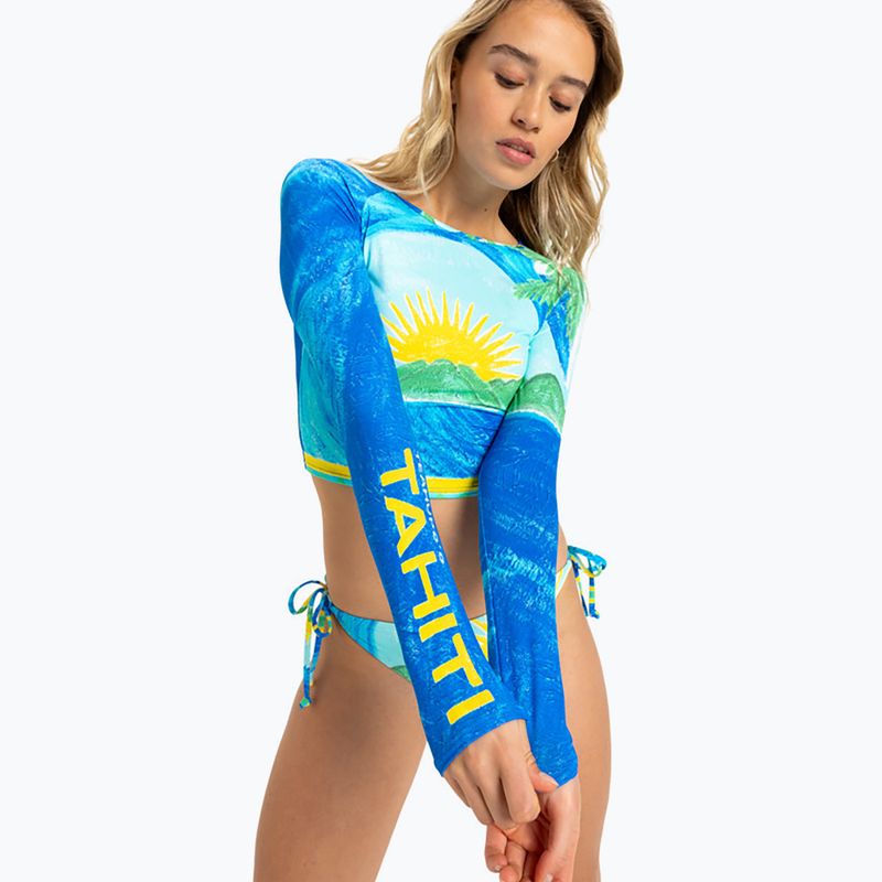 Női úszás hosszú ujjú ROXY Atlas Crop Top skyway 3