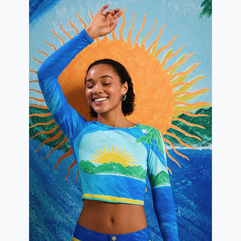 Női úszás hosszú ujjú ROXY Atlas Crop Top skyway 6
