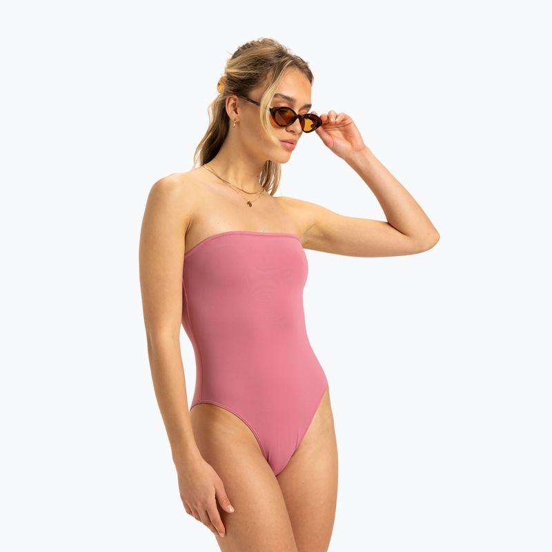Női egyrészes fürdőruha ROXY Solid Beach Classics Bandeau Bandeau heather rose 2