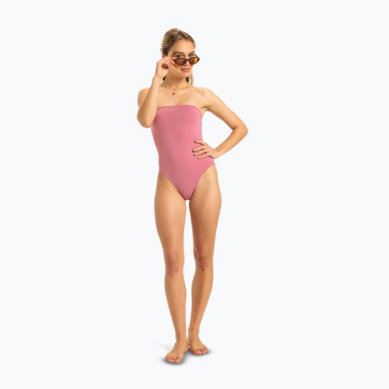 Női egyrészes fürdőruha ROXY Solid Beach Classics Bandeau Bandeau heather rose 3